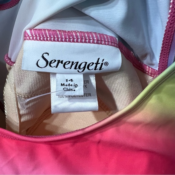 SERENGETI One Piece Swimdress Over the Rainbow Size 14 NWOT - Picture 4 of 8